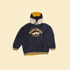 2000s Ecko Unltd hoodie jacket, size XXL vintage blue/yellow "So Old School"